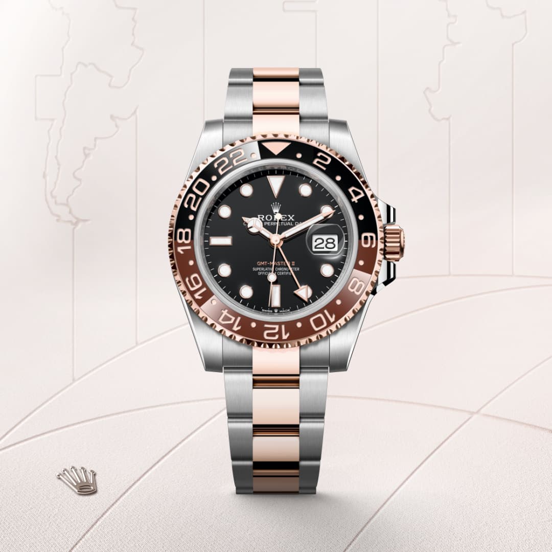 rolex-GMT-Master II-in-Oyster, 40 มม., Oystersteel และเอเวอร์โรสโกลด์-GMT-Master II,-m126711chnr-0002-นำสว่าง