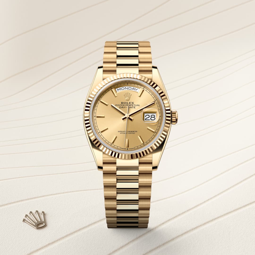 rolex-Day-Date-in-Oyster, 36 มม., ทองคำ-Day-Date 36,-m128238-0045-นำสว่าง