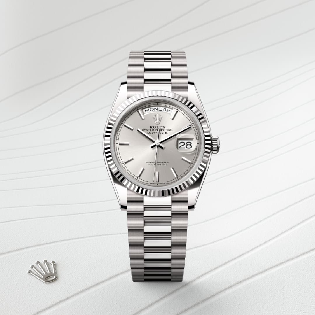 rolex-Day-Date-in-Oyster, 36 มม., ทองคำขาว-Day-Date 36,-m128239-0005-นำสว่าง