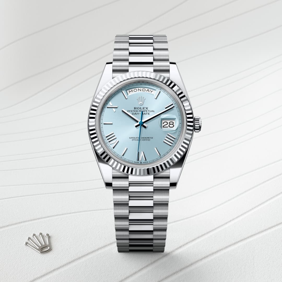 rolex-Day-Date-in-Oyster, 40 มม., แพลทินัม-Day-Date 40,-m228236-0012-นำสว่าง