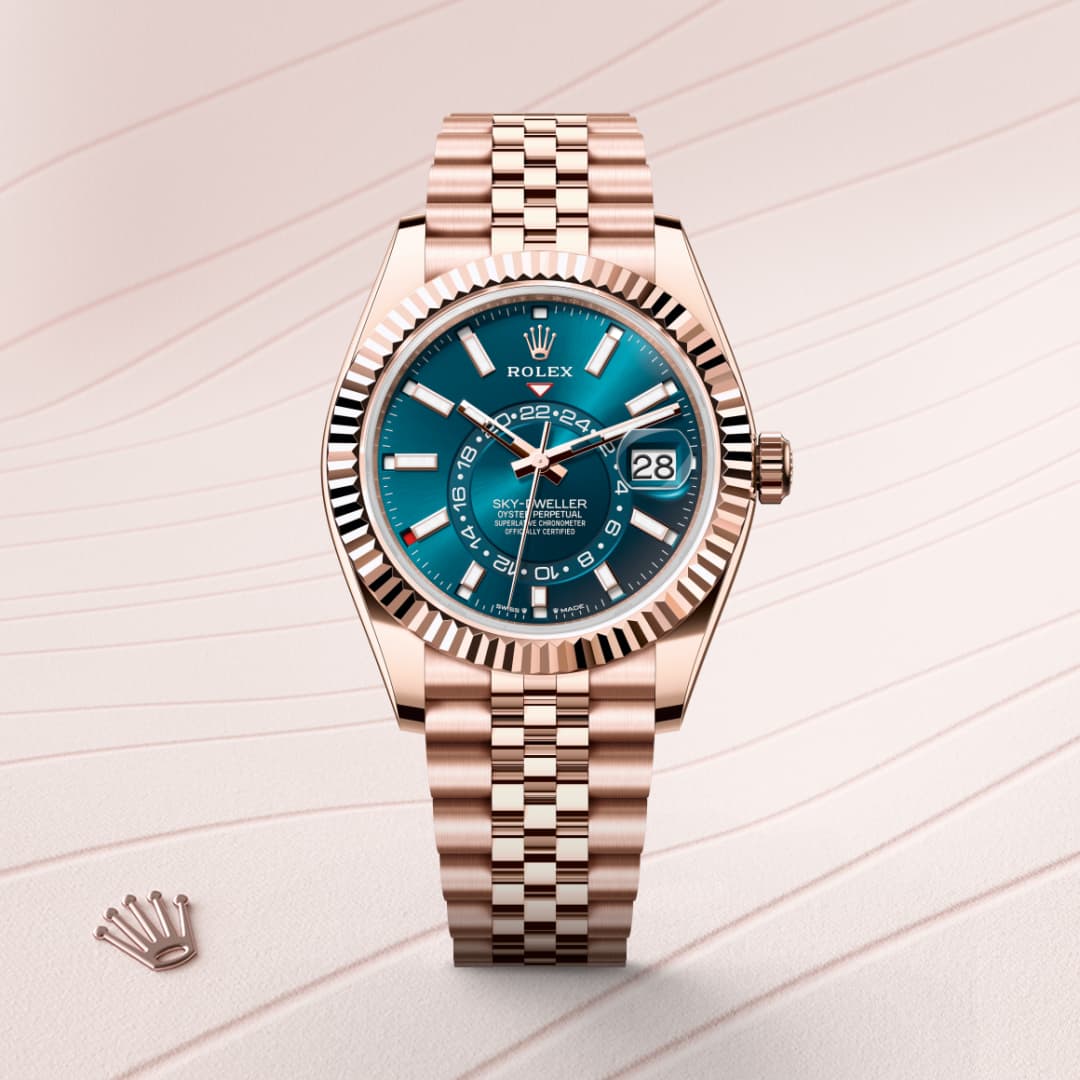 rolex-Sky-Dweller-in-Oyster, 42 มม., เอเวอร์โรสโกลด์-Sky-Dweller,-m336935-0005-นำสว่าง