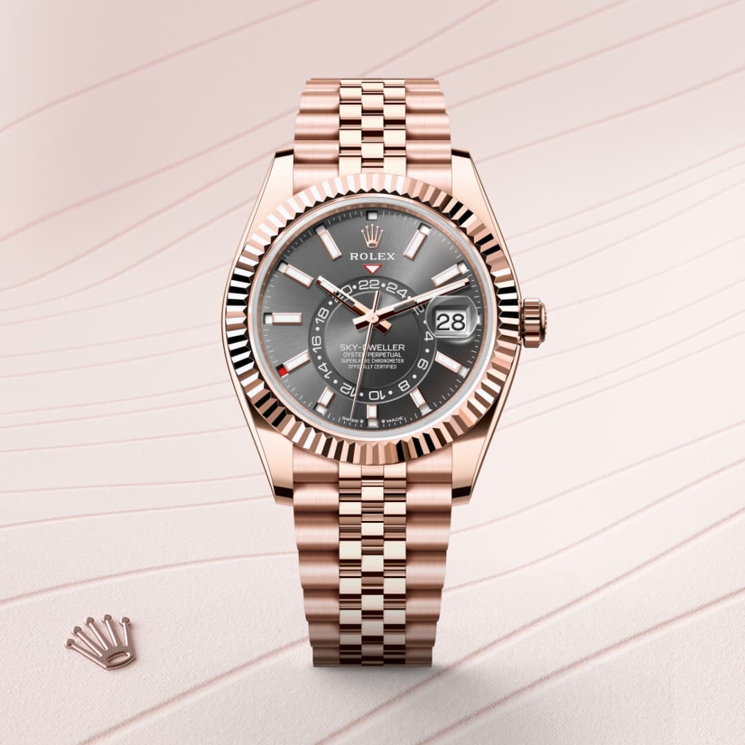 rolex-Sky-Dweller-in-Oyster, 42 มม., เอเวอร์โรสโกลด์-Sky-Dweller,-m336935-0008-นำสว่าง