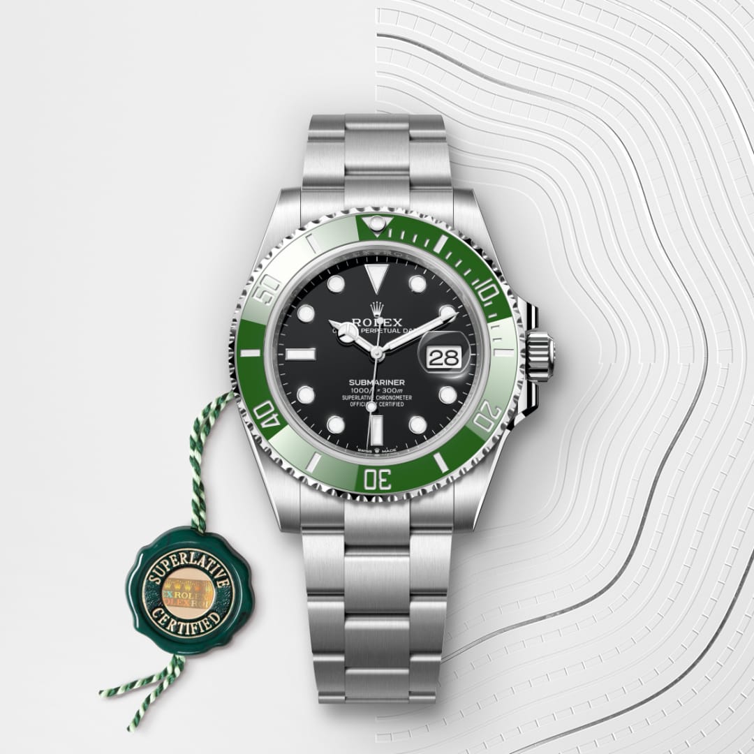 rolex-Submariner-in-Oyster, 41 มม., Oystersteel-Submariner Date,-m126610lv-0002-นำสว่าง