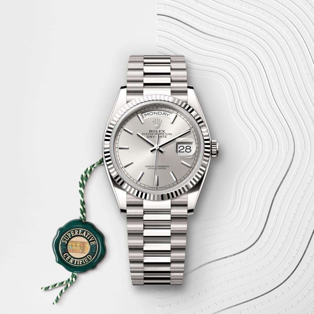 rolex-Day-Date-in-Oyster, 36 มม., ทองคำขาว-Day-Date 36,-m128239-0005-นำสว่าง