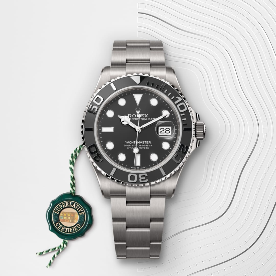 rolex-Yacht-Master-in-ตัวเรือน Oyster, ขนาด 42 มม., ไทเทเนียม RLX-Yacht-Master 42,-m226627-0001-นำสว่าง