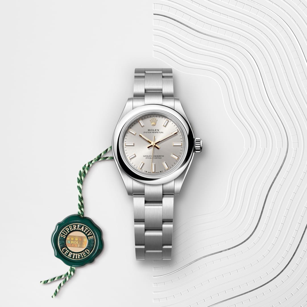 rolex-Oyster Perpetual-in-Oyster, 28 มม., Oystersteel-Oyster Perpetual 28,-m276200-0001-นำสว่าง