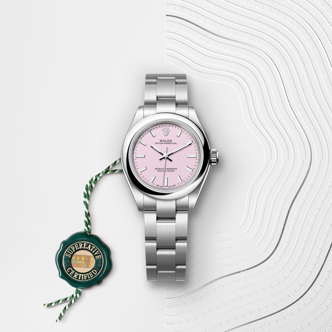 rolex-Oyster Perpetual-in-Oyster, 28 มม., Oystersteel-Oyster Perpetual 28,-m276200-0009-นำสว่าง