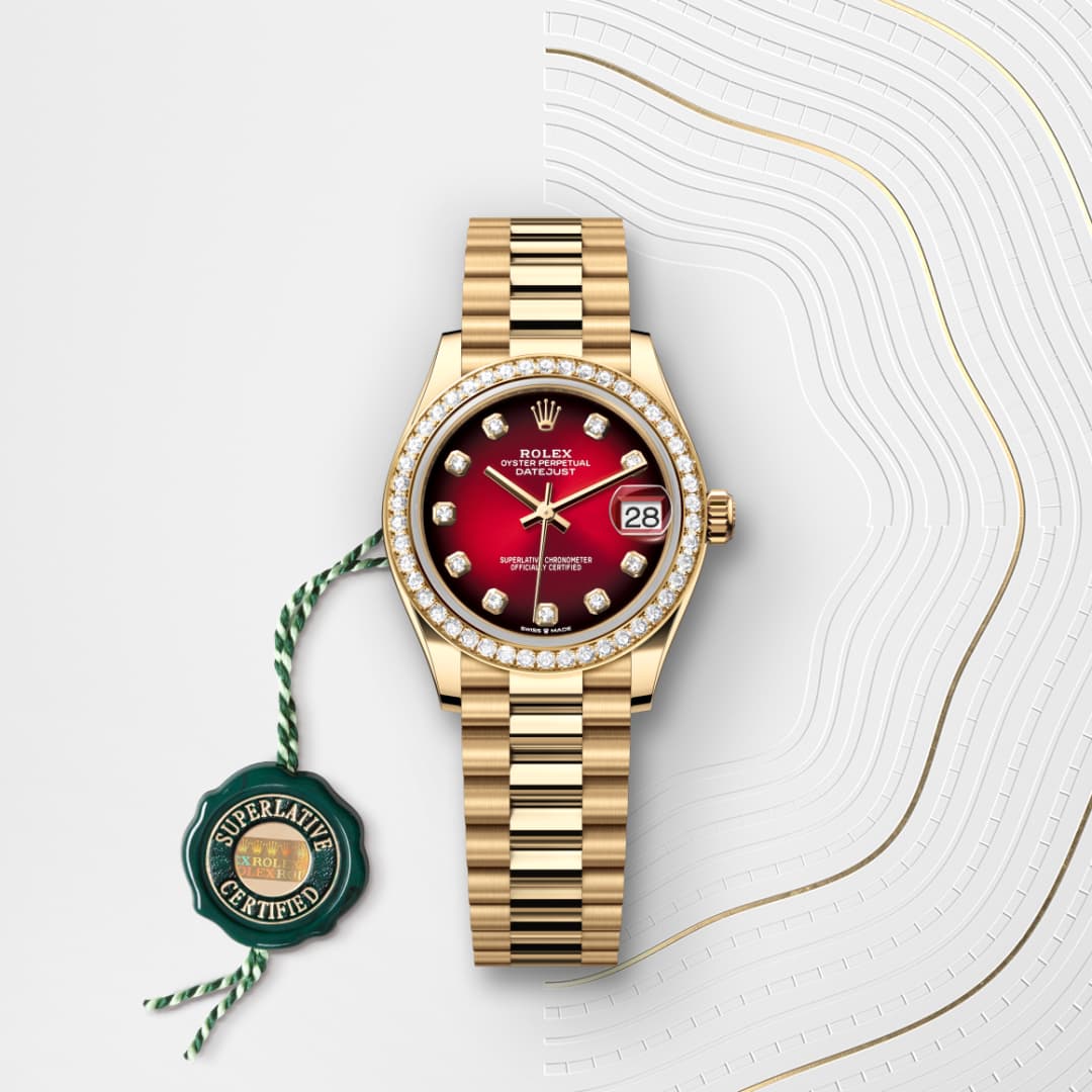 rolex-Datejust-in-Oyster, 31 มม., ทองคำและเพชร-Datejust 31,-m278288rbr-0041-นำสว่าง