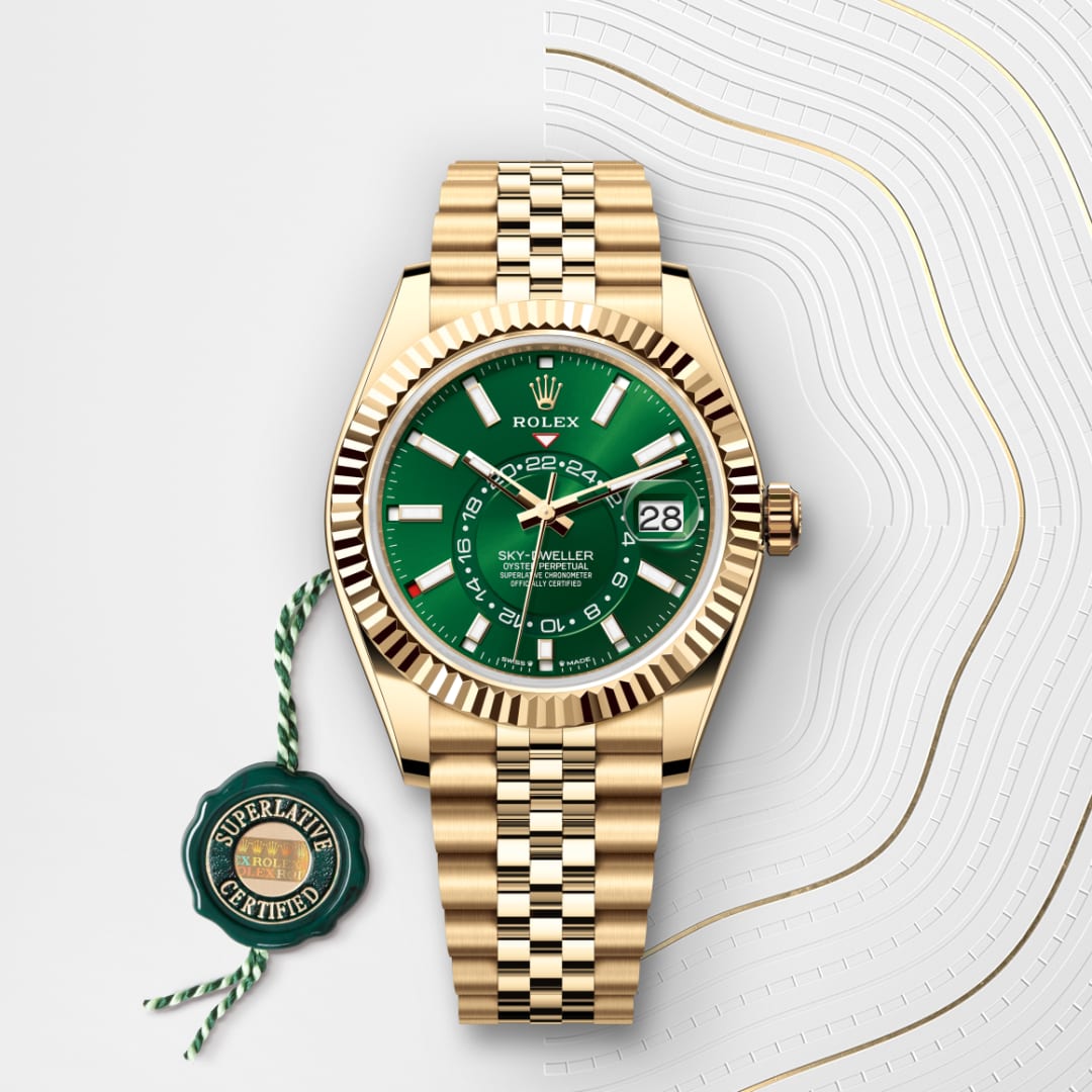 rolex-Sky-Dweller-in-Oyster, 42 มม., ทองคำ-Sky-Dweller,-m336938-0008-นำสว่าง