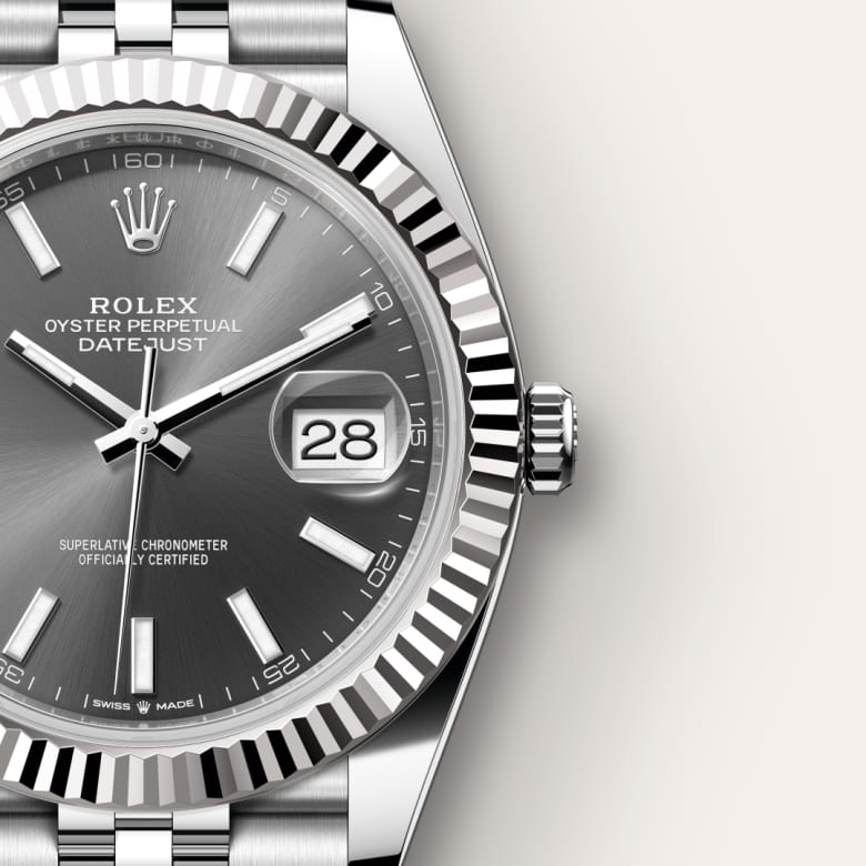 rolex-Datejust-in-Oyster, 41 มม., Oystersteel และทองคำขาว-Datejust 41,-m126334-0014-นำสว่าง