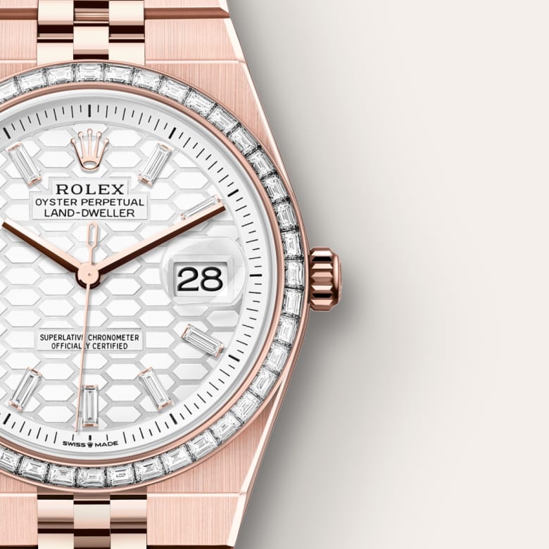 rolex-Land-Dweller-in-Oyster, 36 มม., Everose gold และเพชร-Land-Dweller 36,-m127285tbr-0002-นำสว่าง