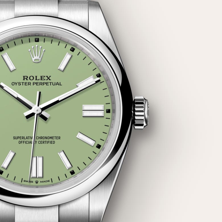 rolex-Oyster Perpetual-in-Oyster, 41 มม., Oystersteel-Oyster Perpetual 41,-m134300-0006-นำสว่าง