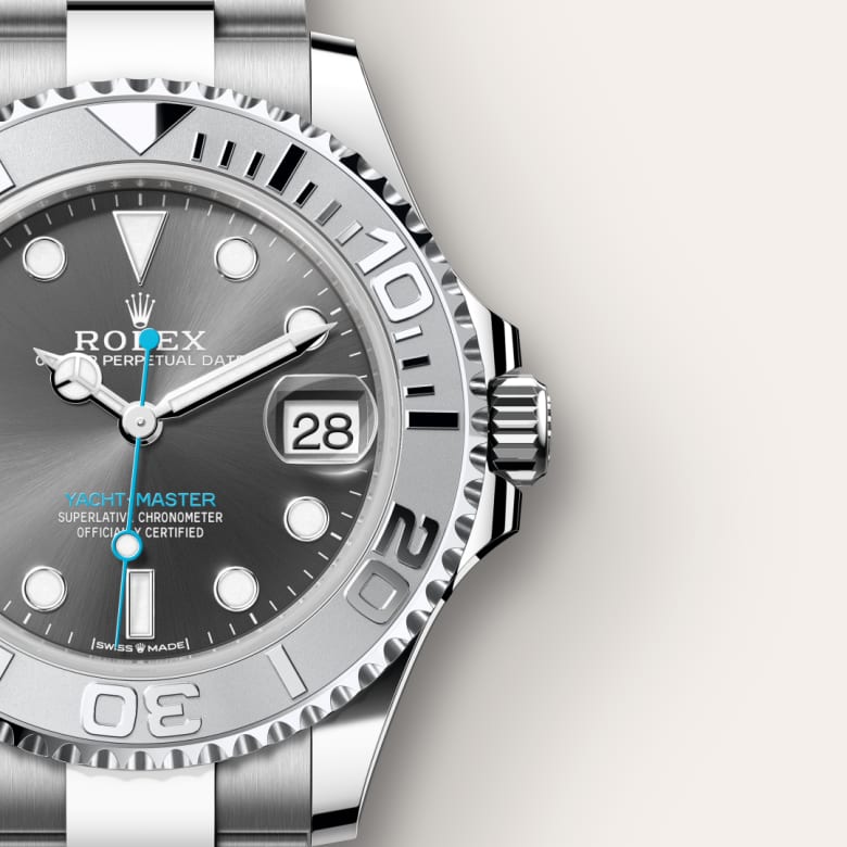 rolex-Yacht-Master-in-Oyster, 37 มม., Oystersteel และแพลทินัม-Yacht-Master 37,-m268622-0002-นำสว่าง