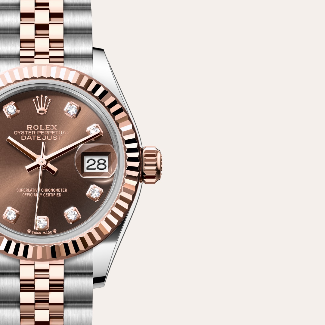 rolex-Lady-Datejust-in-Oyster, 28 มม., Oystersteel และเอเวอร์โรสโกลด์-Lady-Datejust,-m279171-0011-นำสว่าง