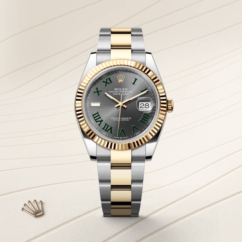 ด้านหน้า Rolex Datejust ในวัสดุ Yellow Rolesor, m126333-0019 - นำสว่าง
