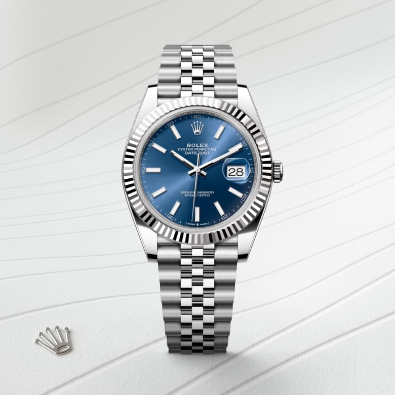 Front view of Rolex Datejust in White Rolesor, m126334-0002 - Nam Sawang