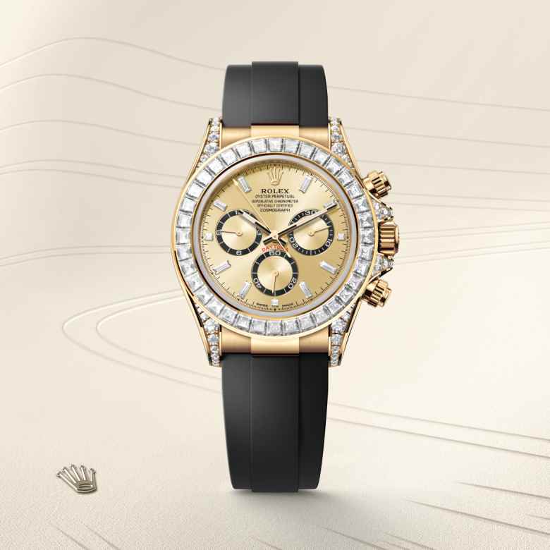 ด้านหน้า Rolex Cosmograph Daytona ในวัสดุ ทองคำ 18 กะรัต, m126538tbr-0004 - นำสว่าง