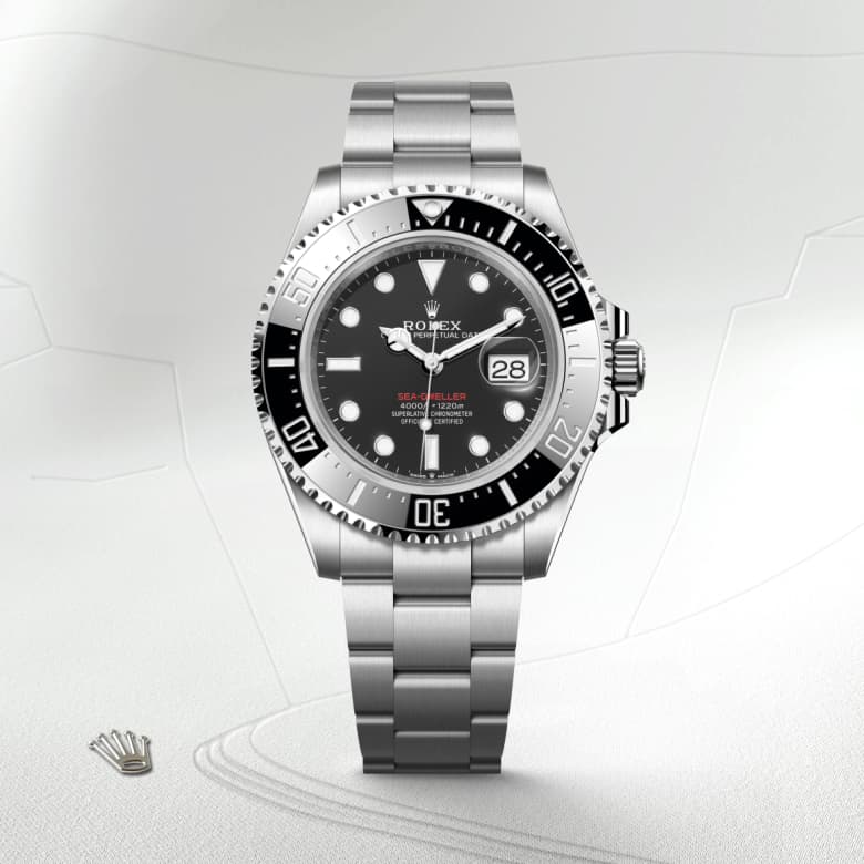Front view of Rolex Sea-Dweller in Oystersteel, m126600-0002 - Nam Sawang