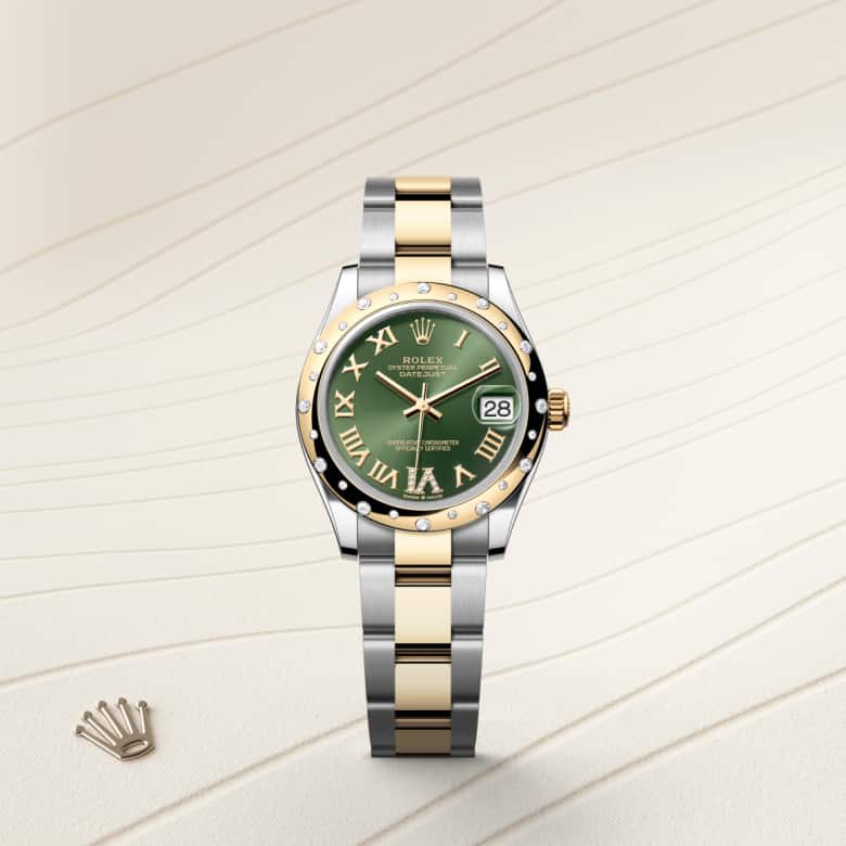 Front view of Rolex Datejust in Yellow Rolesor, m278343rbr-0015 - Nam Sawang