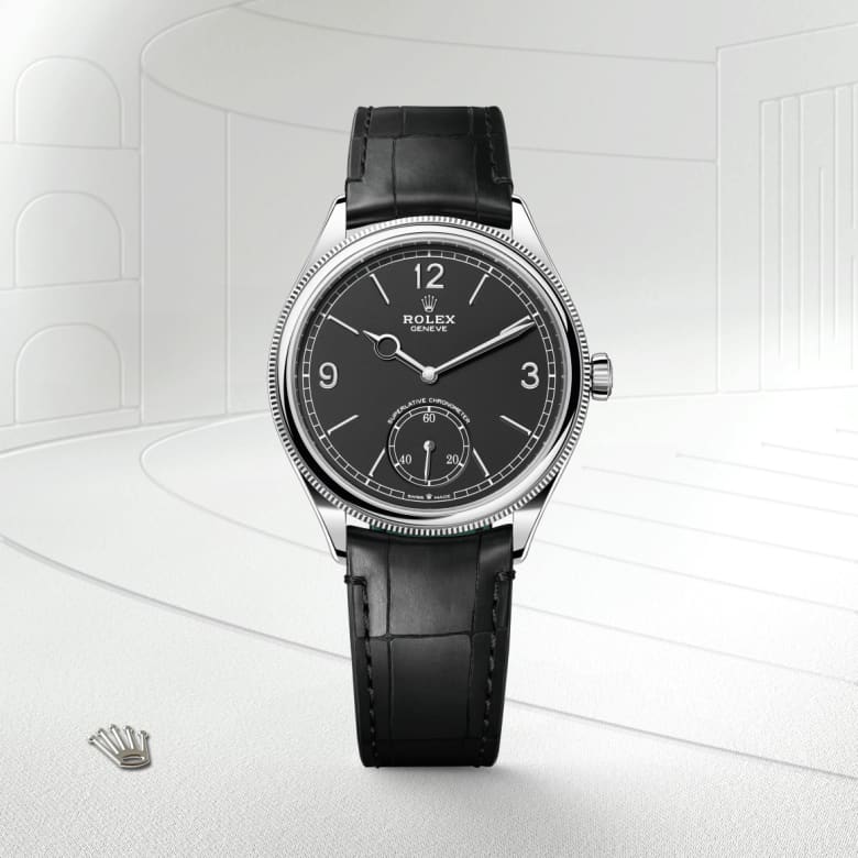 Front view of Rolex 1908 in 18 ct white gold, m52509-0002 - Nam Sawang