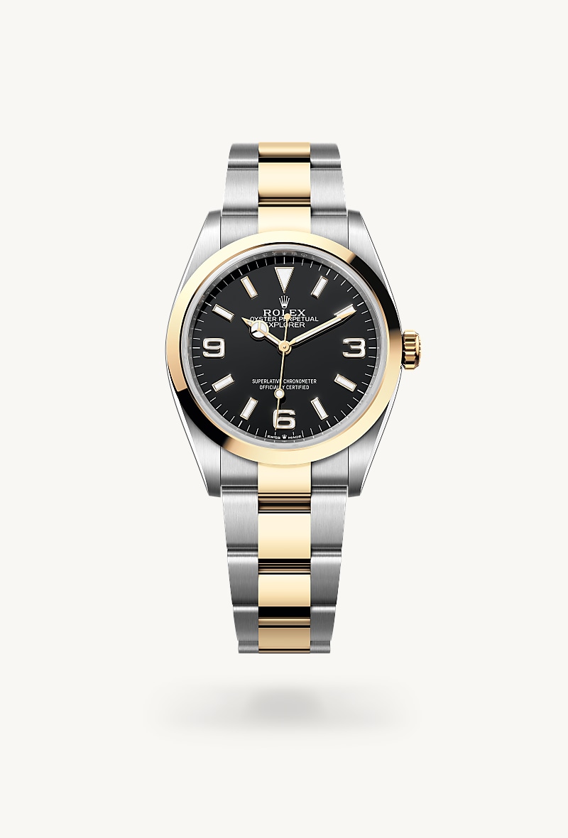 rolex-explorer-in-Yellow Rolesor - การผสมผสานระหว่าง Oystersteel และทองคำ-Explorer 36,-m124273-0001-นำสว่าง