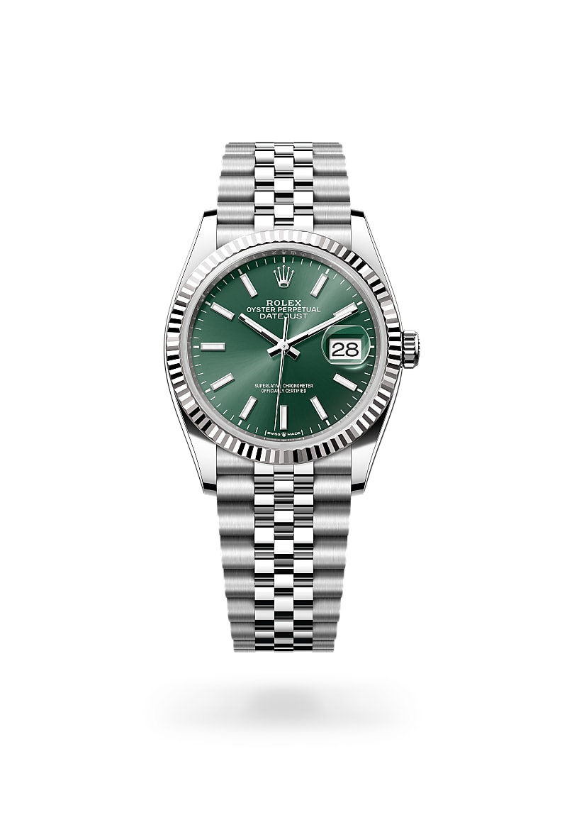 rolex-datejust-in-White Rolesor - การผสมผสานระหว่าง Oystersteel และทองคำขาว-Datejust 36,-m126234-0051-นำสว่าง