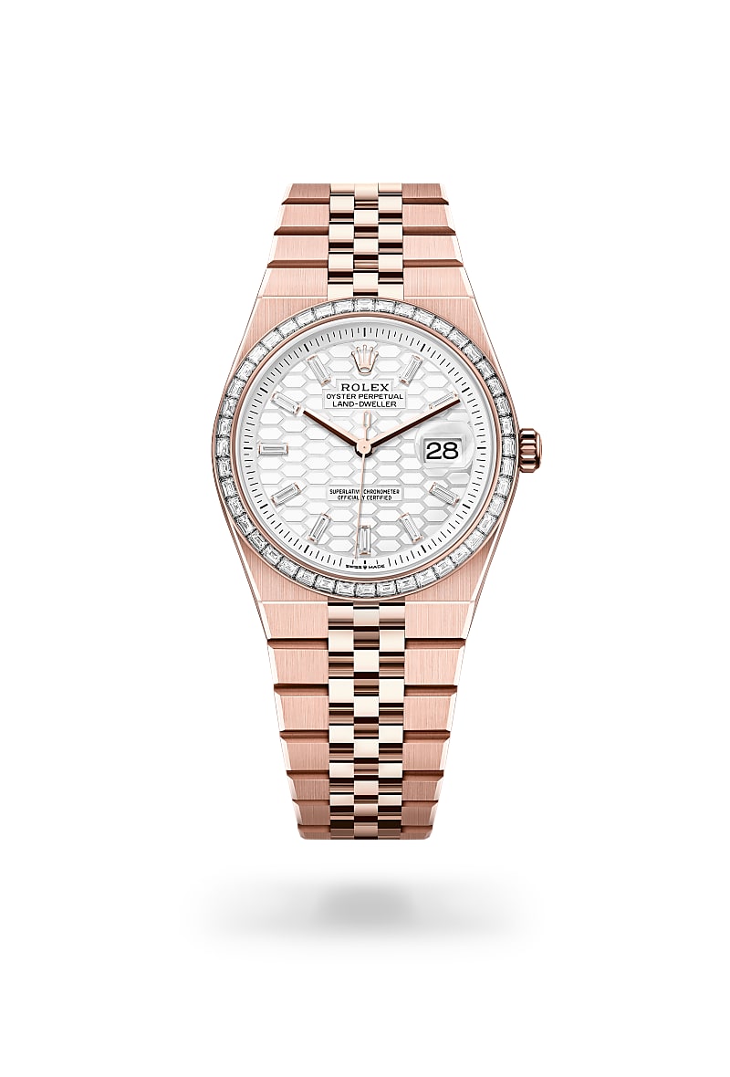 rolex-land-dweller-in-Everose gold 18 กะรัต-Land-Dweller 36,-m127285tbr-0002-นำสว่าง