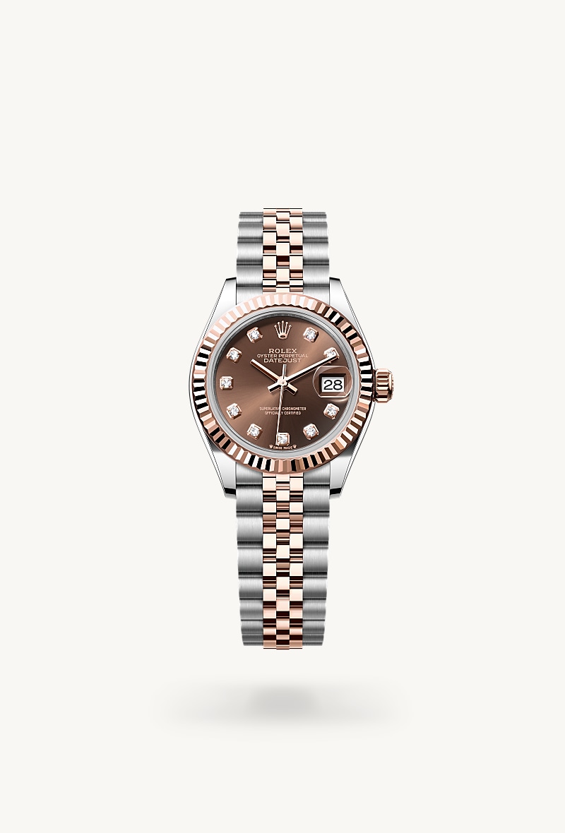 rolex-lady-datejust-in-Everose Rolesor - การผสมผสานระหว่าง Oystersteel และเอเวอร์โรสโกลด์-Lady-Datejust,-m279171-0011-นำสว่าง