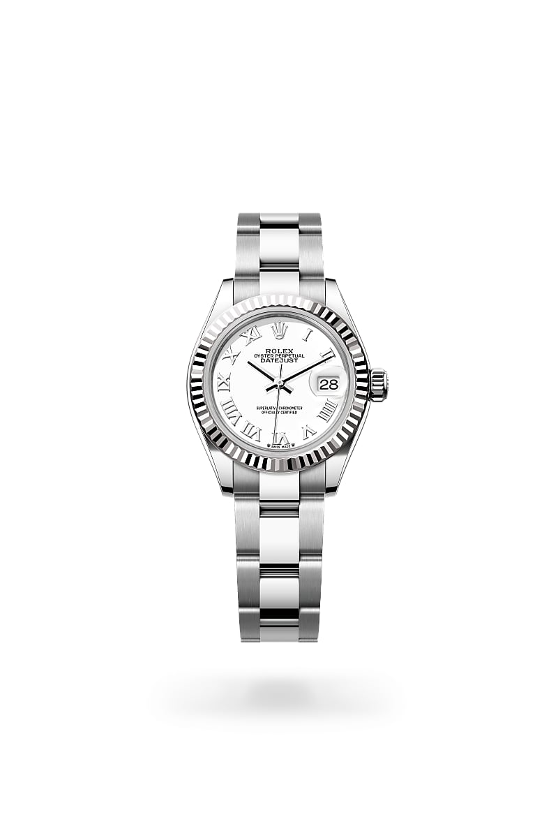 rolex-lady-datejust-in-White Rolesor - การผสมผสานระหว่าง Oystersteel และทองคำขาว-Lady-Datejust,-m279174-0020-นำสว่าง