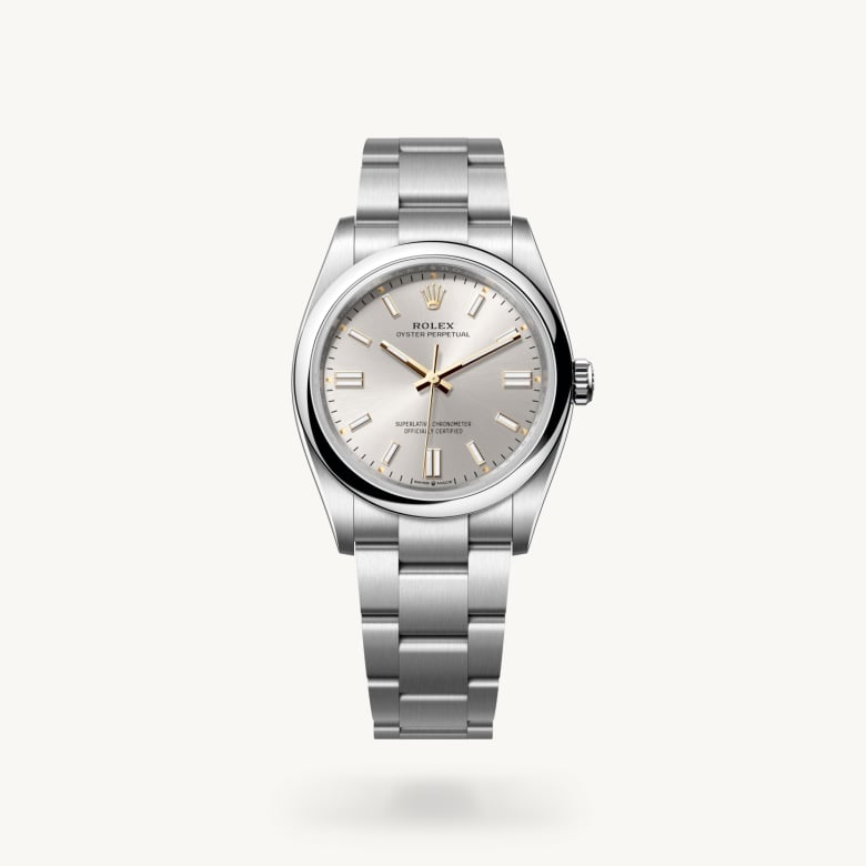 Rolex oyster-perpetual ในวัสดุ Oystersteel, m126000-0001 - นำสว่าง