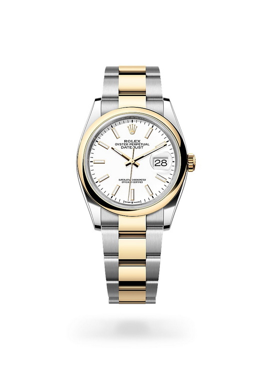 ด้านหน้า Rolex Datejust ในวัสดุ Yellow Rolesor, m126203-0020 - นำสว่าง