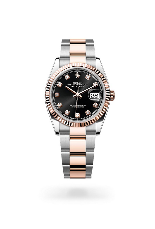 ด้านหน้า Rolex Datejust ในวัสดุ Everose Rolesor, m126231-0020 - นำสว่าง