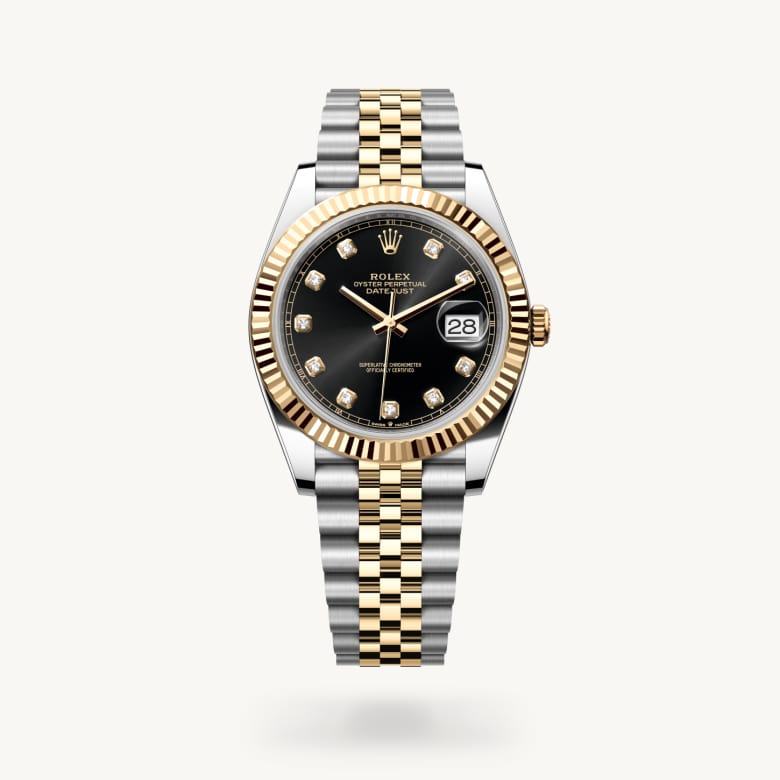 Front view of Rolex Datejust in Yellow Rolesor, m126333-0006 - Nam Sawang