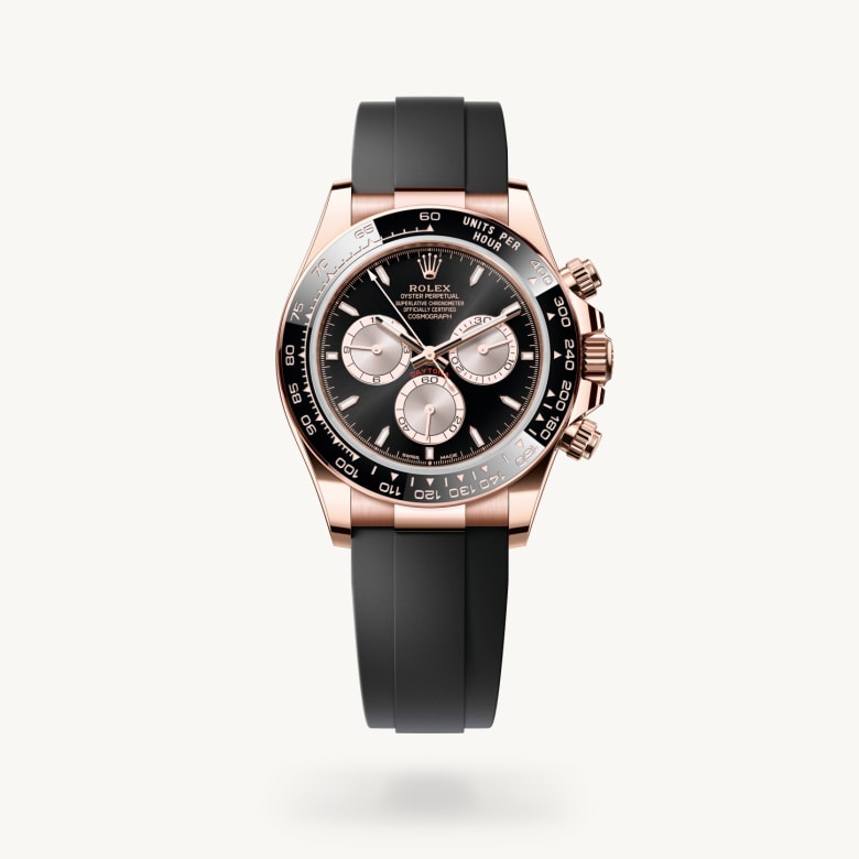 ด้านหน้า Rolex Cosmograph Daytona ในวัสดุ เอเวอร์โรสโกลด์, m126515ln-0002 - นำสว่าง