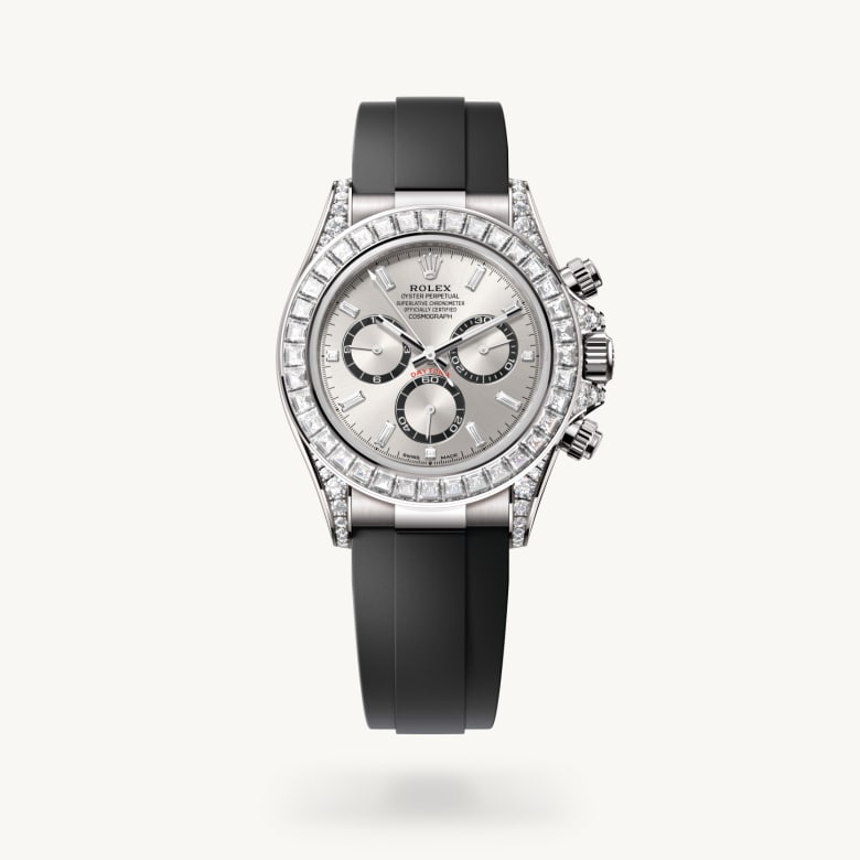ด้านหน้า Rolex Cosmograph Daytona ในวัสดุ ทองคำขาว 18 กะรัต, m126539tbr-0002 - นำสว่าง
