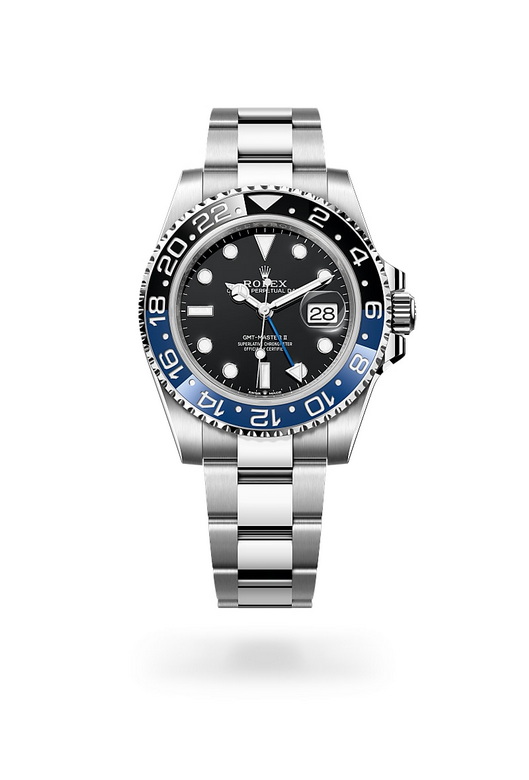 Front view of Rolex GMT-Master II in Oystersteel, m126710blnr-0003 - Nam Sawang
