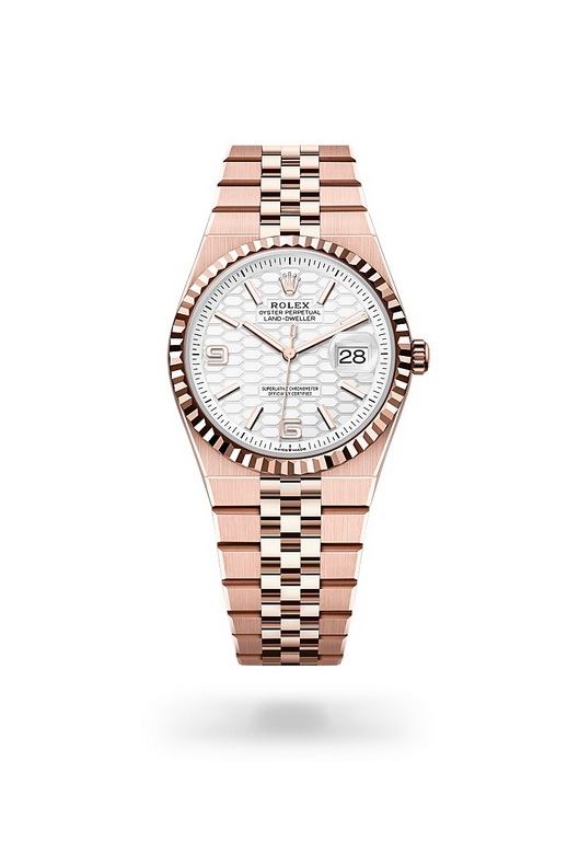 Rolex land-dweller ในวัสดุ Everose gold 18 กะรัต, m127235-0001 - นำสว่าง