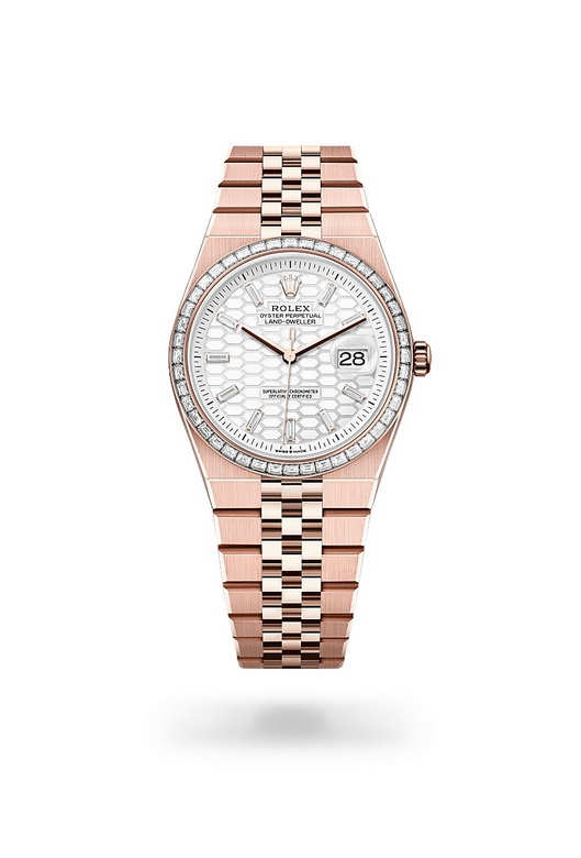 Rolex land-dweller ในวัสดุ Everose gold 18 กะรัต, m127285tbr-0002 - นำสว่าง