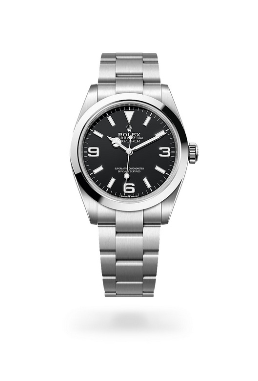 Rolex explorer ในวัสดุ Oystersteel, m224270-0001 - นำสว่าง