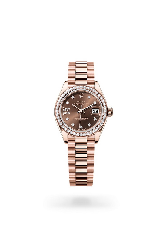 Rolex lady-datejust ในวัสดุ Everose gold 18 กะรัต, m279135rbr-0001 - นำสว่าง