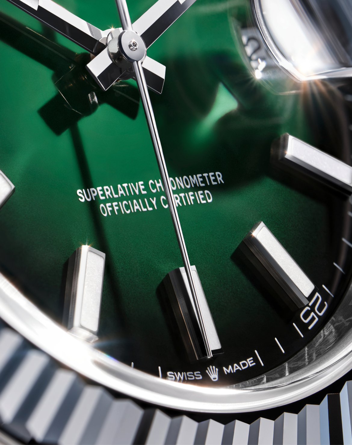 หน้าปัดสีเขียวออมเบรเคลือบเงา Rolex ในประเทศไทย - นำสว่าง