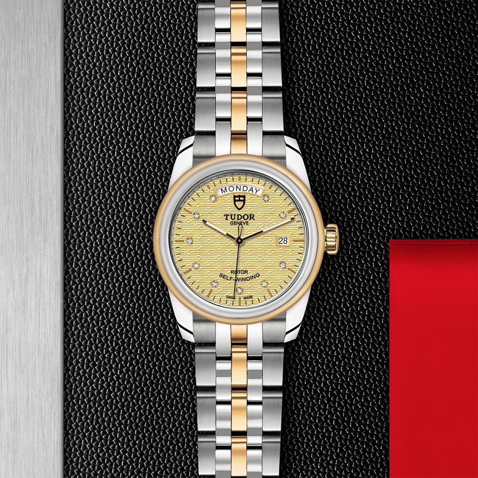 Tudor glamour day date gold deals
